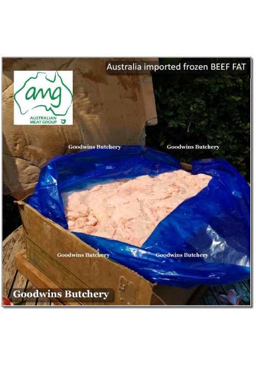 Beef FAT lemak sapi frozen Australia AMG bulk carton pack +/- 25kg 50x36x16cm (price/kg)